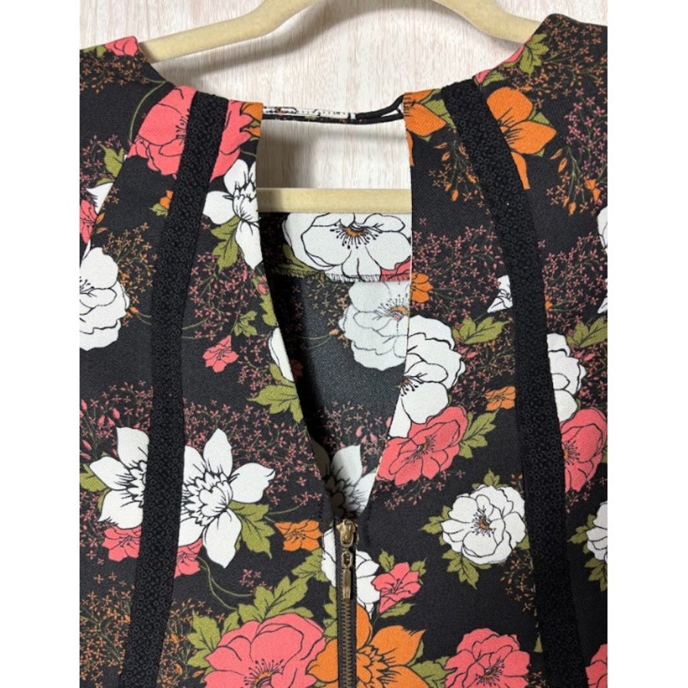 Copper Key Floral Lace Shorts Romper Bell Sleeve Boho Festival Mini Women XS - Picture 7 of 12